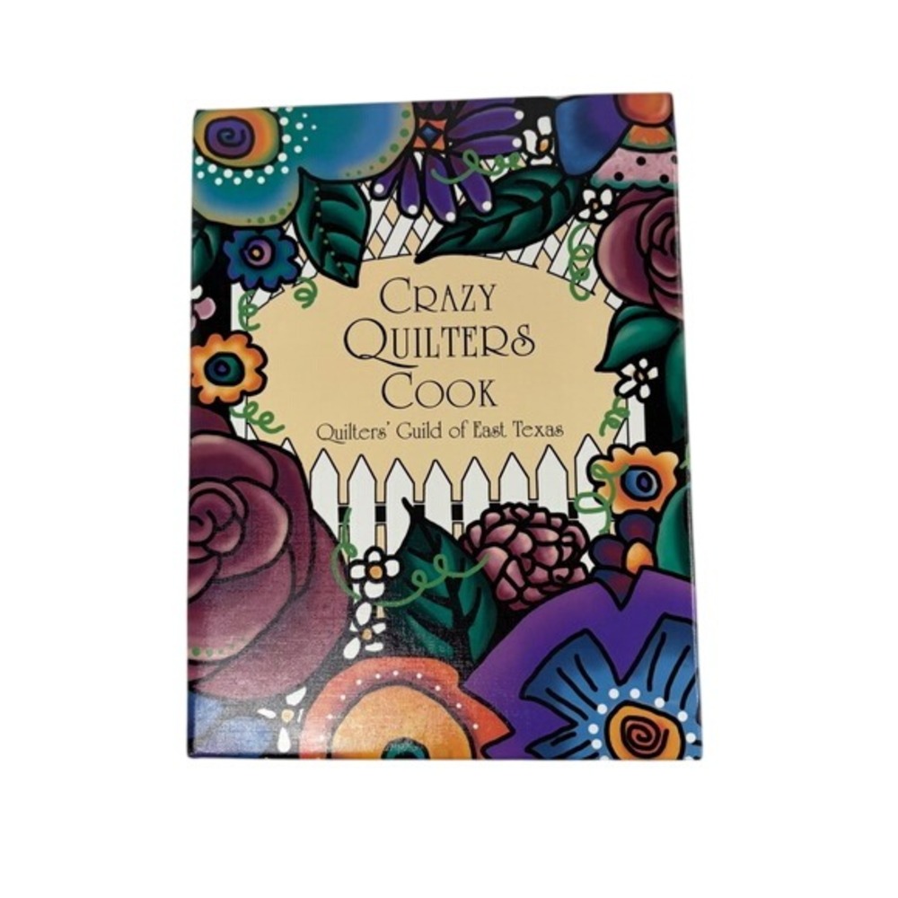 Crazy‎ Quilters Cook Cookbook Quilters Guild of East Texas Floral Binder 3- Ring